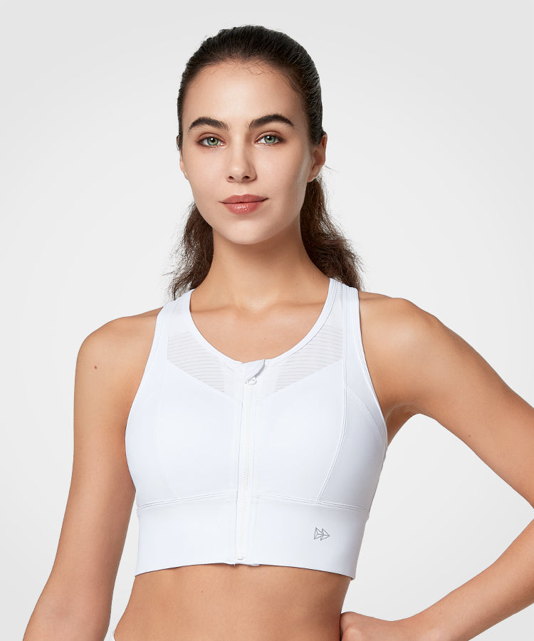 Echo Mesh Padded Yoga Bra  Women's Light Support Sports Bra – Yvette_UK