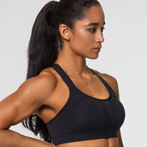 SYROKAN Front Adjustable Sports Bras for Women High Dominican Republic