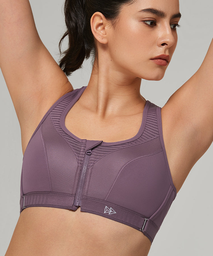 Yvette High Support Sports Bras - Zip Front Sports India