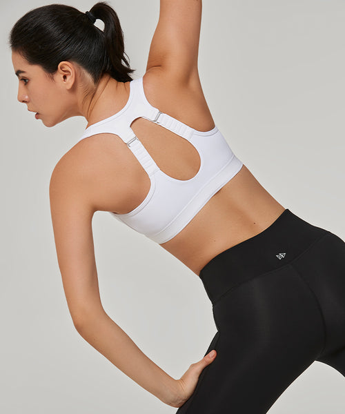 Women's Sculpt High Support Zip-Front Sports Bra - All In Motion™ White 42C