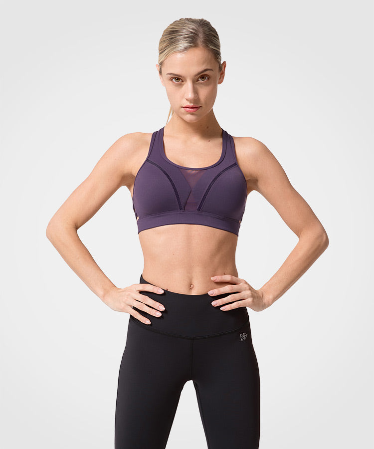 Sculpt Racerback Mesh Splicing Padded Running Bra