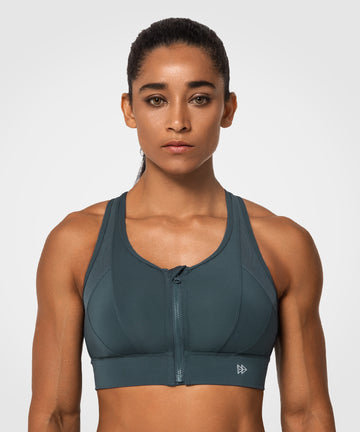  ZYLDDP Sports Bra High Impact Zip Front Adjustable Straps  Strappy Without Underwire Padded (Color : Bean Brown, Size : 34C) :  Clothing, Shoes & Jewelry