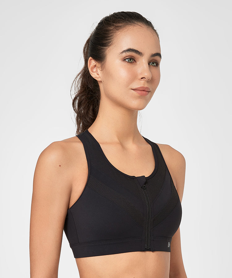 Echo Mesh Padded Yoga Bra  Women's Light Support Sports Bra – Yvette_UK