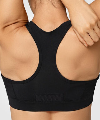 Womens zip front racerback high impact sports bra | Yvettesports